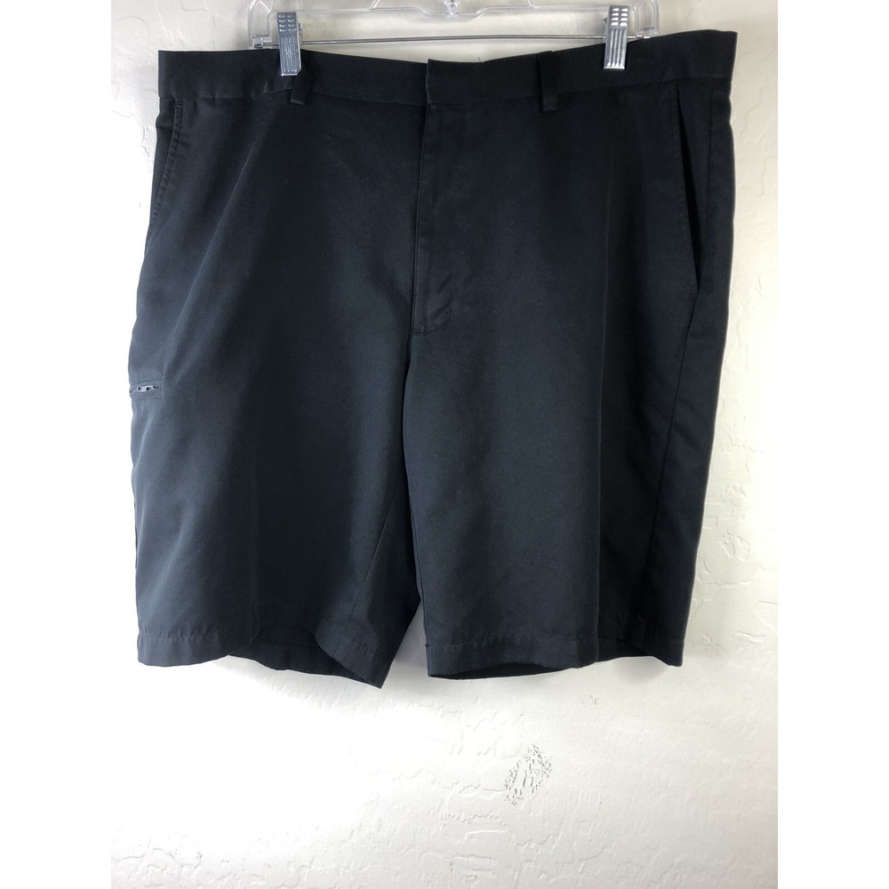 GRAND SLAM Mens 38 Black Golf Shorts Flat Front Zippered Cargo‎ Pocket